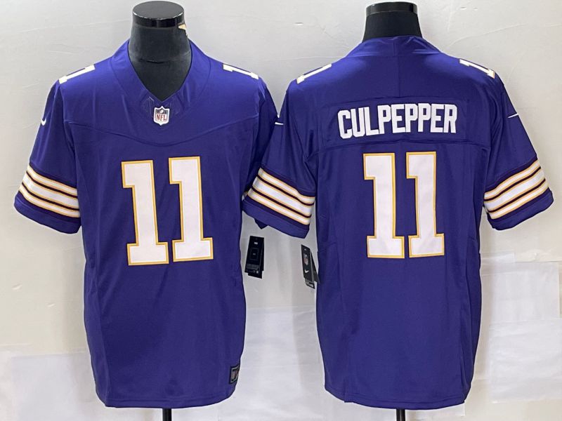 Men Minnesota Vikings 11 Culpepper Purple Nike Throwback Player Game NFL Jersey